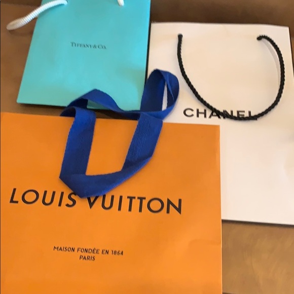 Louis Vuitton, Chanel, Tiffany&co Shopping bags